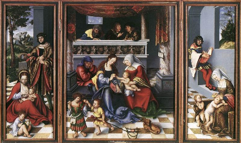 CRANACH, Lucas the Elder Altarpiece of the Holy Family dsf china oil painting image